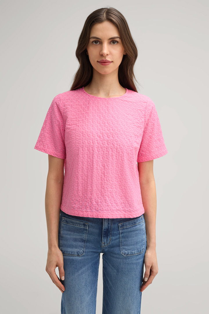 Belana Blouse-style Cotton Shirt in Pink