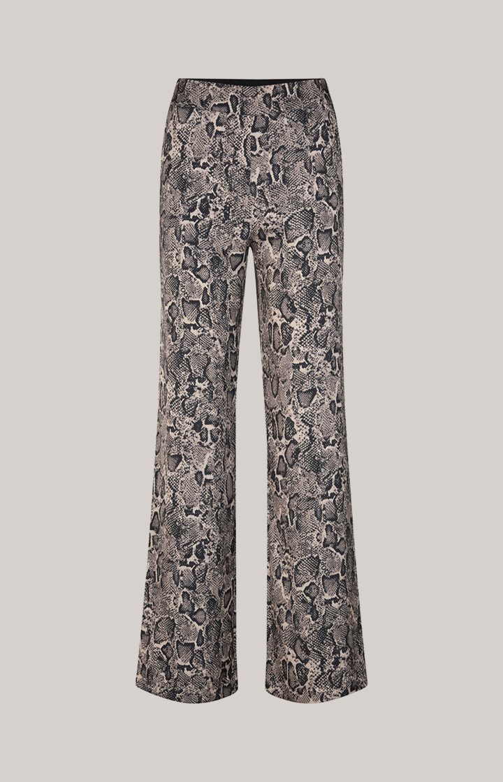 Animalprint-Satinhose Philine in Braun/Schwarz