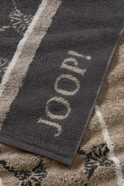 Führt zu Produktdetailseite „Duschtuch JOOP! SAUNA in Graphit/Beige gemustert"