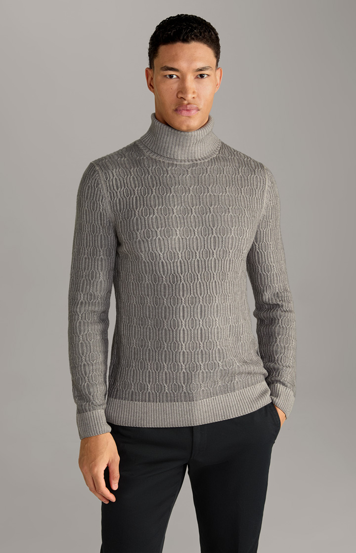 Malikon Virgin Wool Pullover in Grey