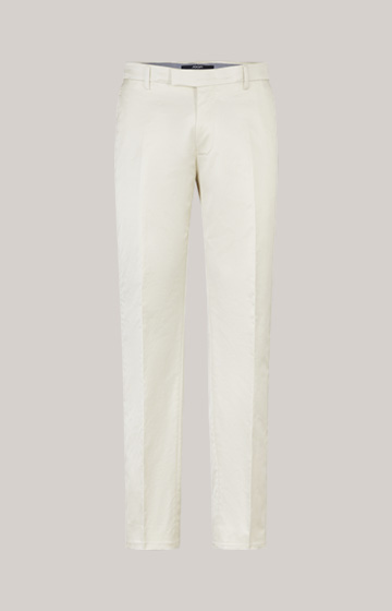Satynowe spodnie garniturowe Blayr w kolorze kremowym