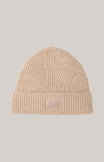 Knitted Beanie in Beige