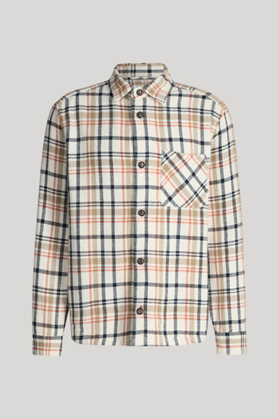 Overshirt Harvi in Offwhite kariert