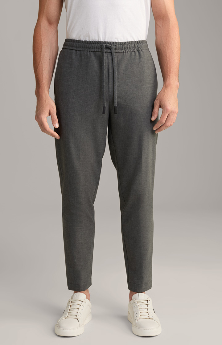Explose Wool-Blend Jogging Pants in Grey