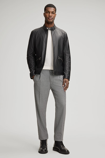 Lederjacke Arin in Schwarz