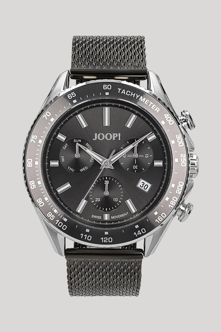 Führt zu Produktdetailseite „Chronograph in Silber/Dunkelgrau"