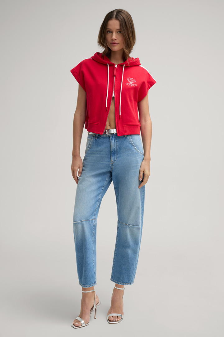 Sweat-Jacke Telia in Rot