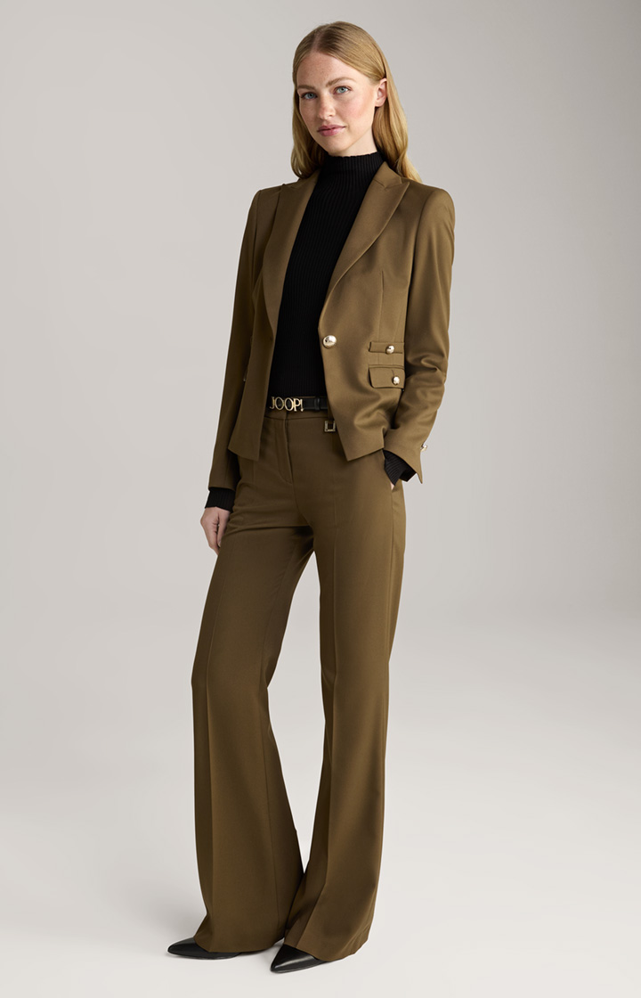 Shop the Look: twill crepe pantsuit in olive