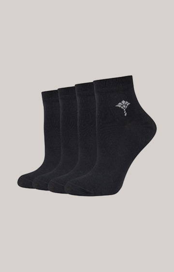 4er-Pack Socken in Schwarz