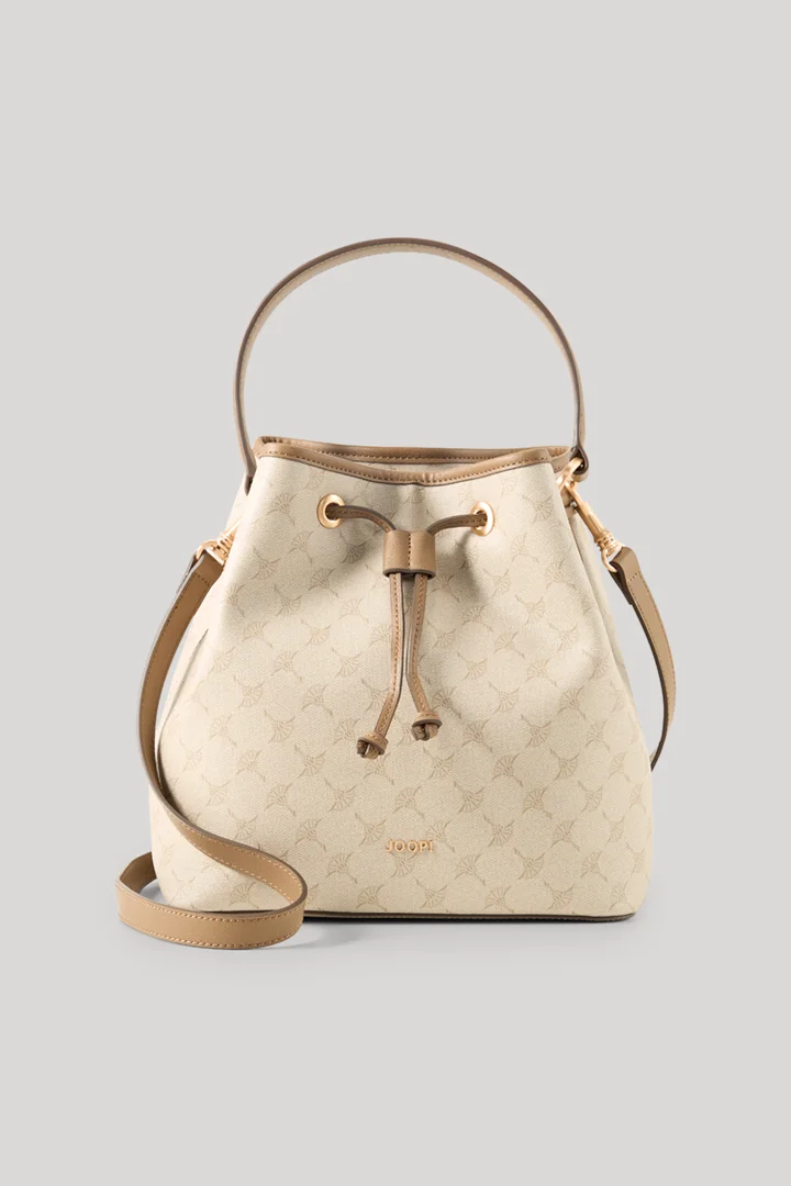 Bucket bag Mazzolino Franziska in cream cornflower