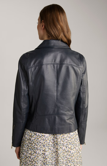 Leather Jacket in Navy