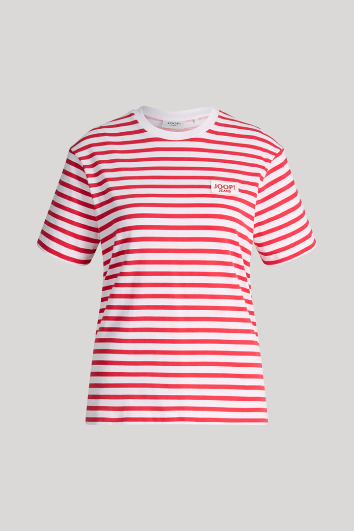 Leads to product detail page "Teele T-shirt in Red/White Stripes"