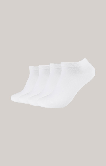 4er-Pack Sneaker-Socken in Weiß