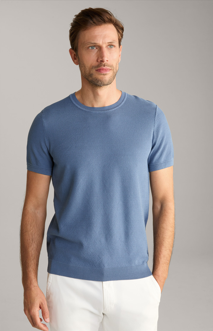 Valdrio Knitted Shirt in Blue