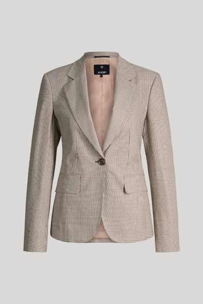 Blazer Jane in Creme/Braun kariert