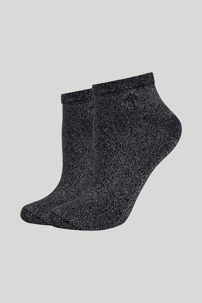 Leads to product detail page "2-pack of for your daily glam sneaker socks in black"