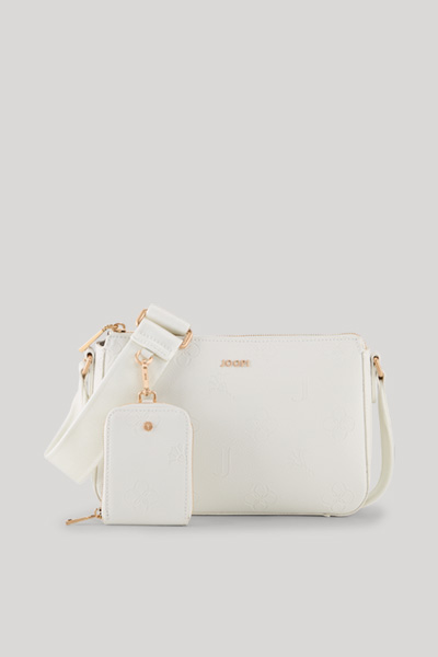 Führt zu Produktdetailseite „Schultertasche Decoro Edition Jasmina in Weiß geprägt"