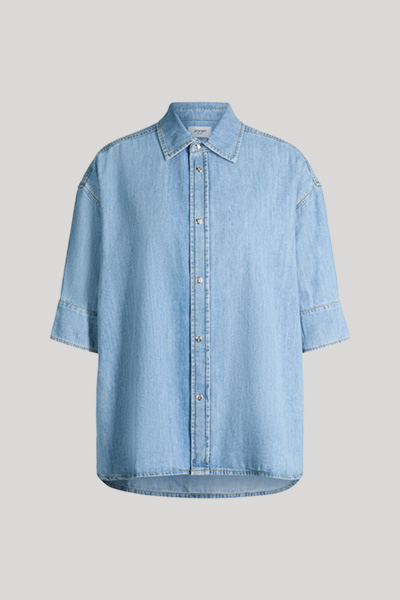 Uma shirt blouse in light blue denim