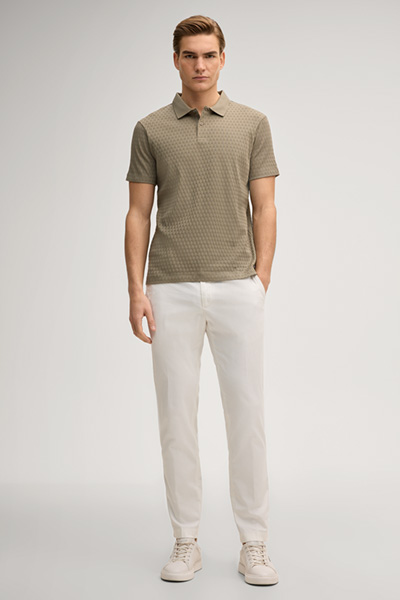Jorge polo shirt in structured khaki