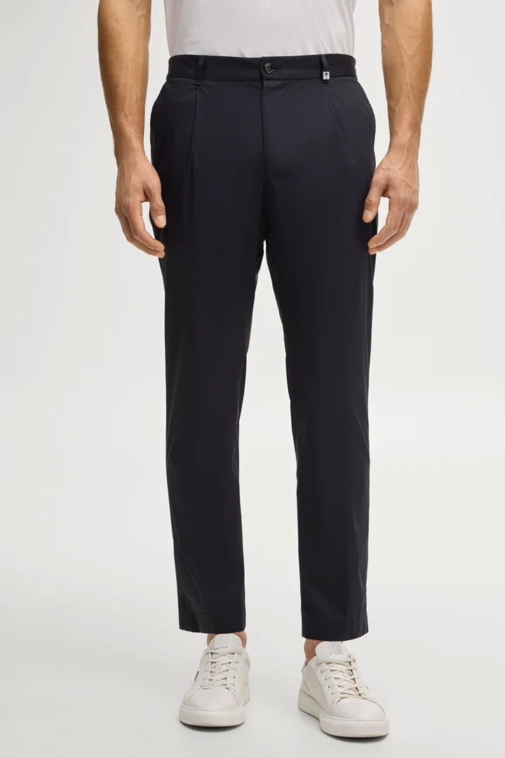 Leads to product detail page "Lester modular suit trousers in dark blue"