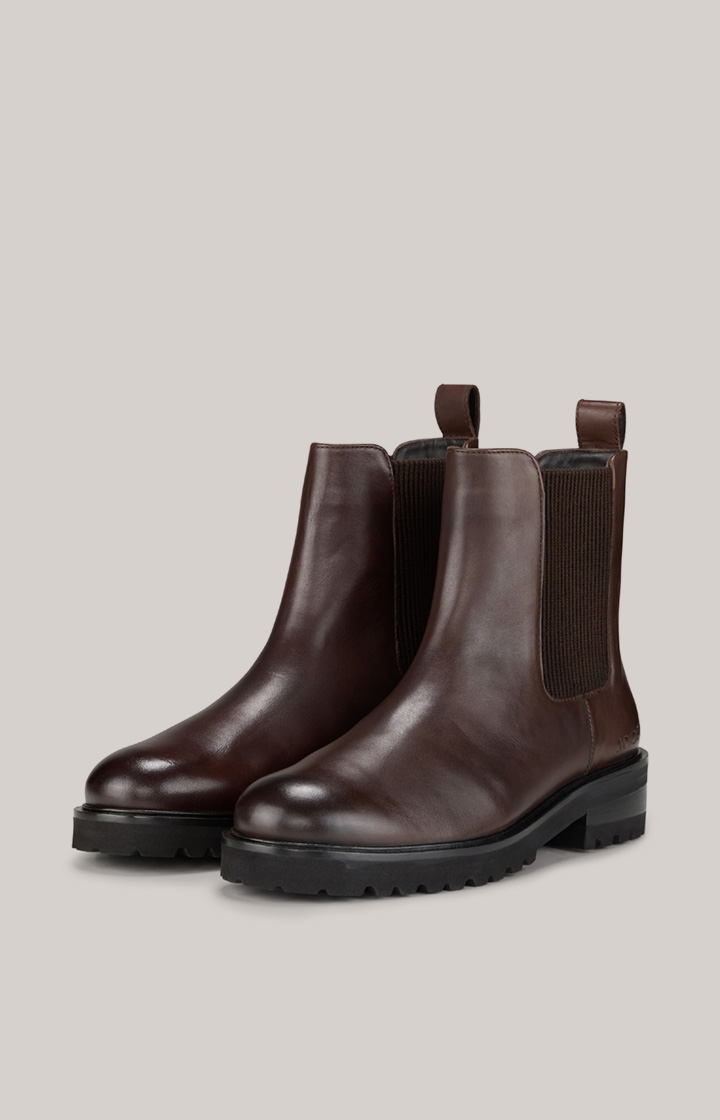 Unico Maria Chelsea Boots in Dark Brown