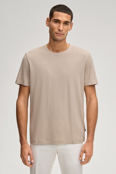 T-Shirt Enrique in Sand strukturiert