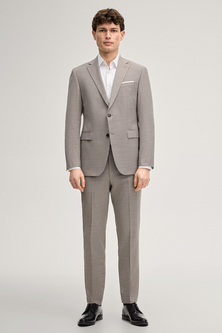 Führt zu Produktdetailseite „Baukasten-Sakko Finch in Braun meliert"