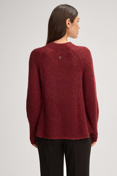 Kara Knitted Pullover in Bordeaux