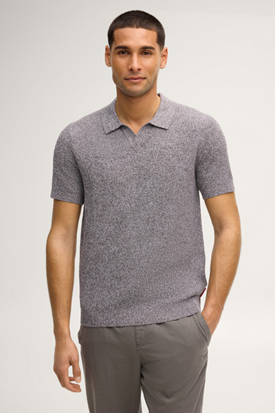 Sweter z dzianiny Adrianor w kolorze brązowo-szarym melanżowym