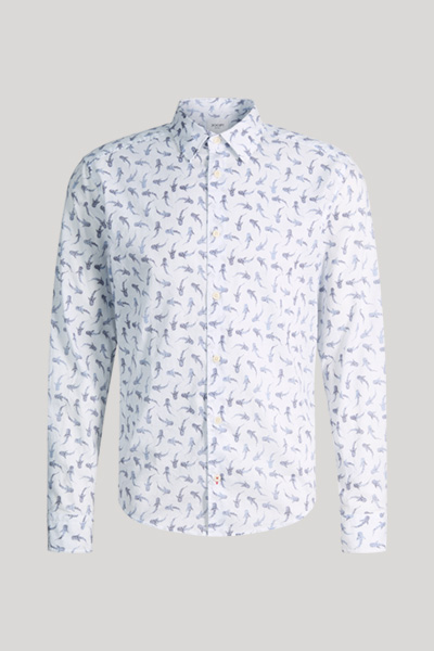 Hemd Hansen in Weiß gemustert