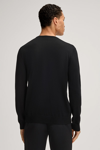 Damien Merino Wool Jumper in Black