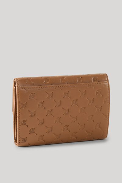 Führt zu Produktdetailseite „Geldbörse Leggero Stampa Cosma in Cognac"