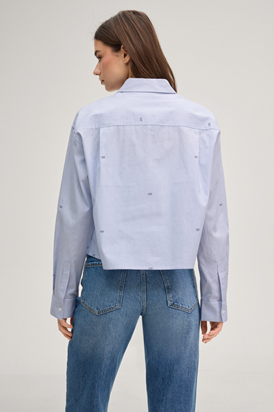 Basima shirt blouse in blue/white stripes