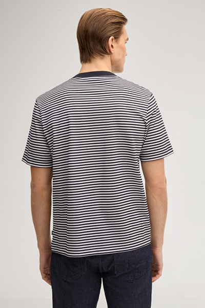 Ronito T-shirt in navy/white stripes