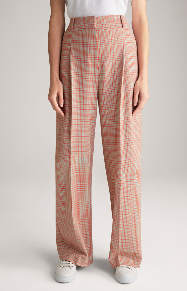 Twill trousers in Beige/Red Check