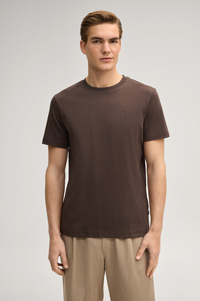 Priamo T-shirt in dark brown