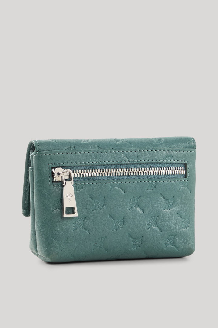 Leads to product detail page "Leggero Stampa Lenta Key Pouch in Petrol"