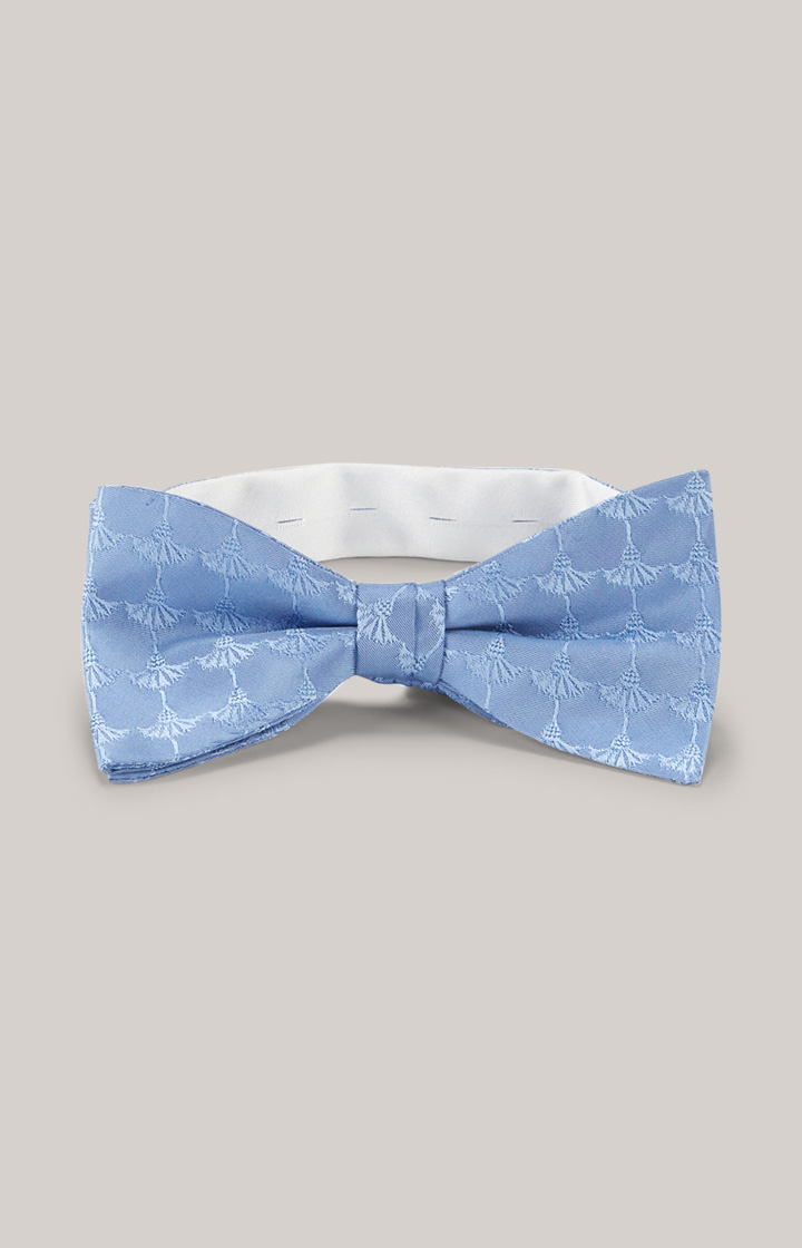Silk Bow Tie in a Light Blue Pattern