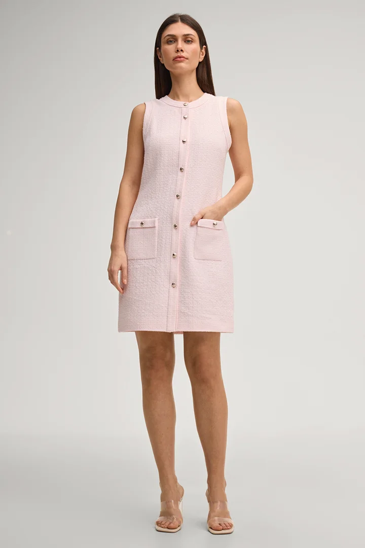 Führt zu Produktdetailseite „Bouclé Kleid Danai in Rosé"