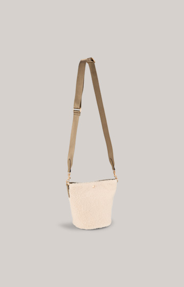 Pezza Peluche Shirley Shoulder Bag in Beige/Off-white