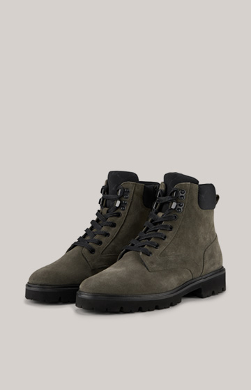 Boots Velluto Stampa Hektor in Khaki