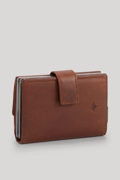 Geldbörse Cerratano C-Three E-Cage in Cognac