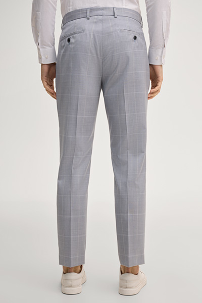 Baukasten Anzughose Rennet in Hellblau kariert