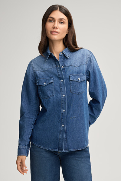 Umi Denim Blouse in Blue