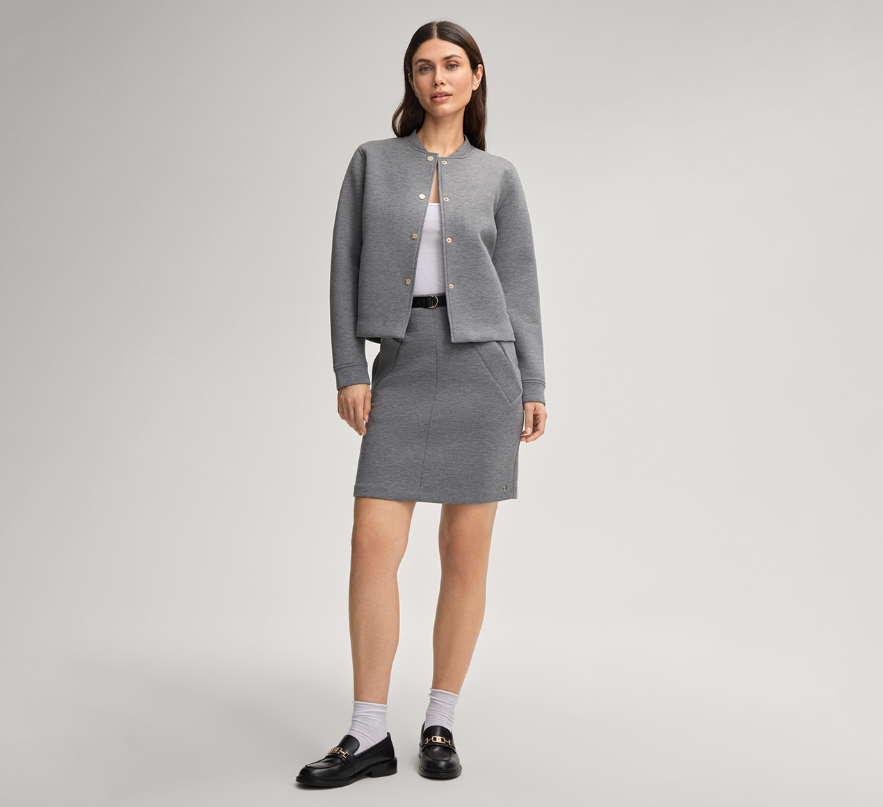 JOOP! presents the product Teiko Skirt in Mottled Grey from the category Dresses & Skirts