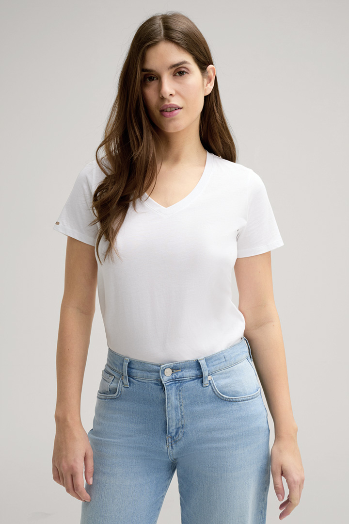 Cotton T-Shirt in White 