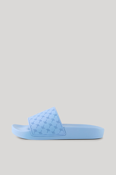 Leads to product detail page "Stampa fine oceano sandals in light blue"