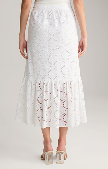 Embroidered Skirt in White