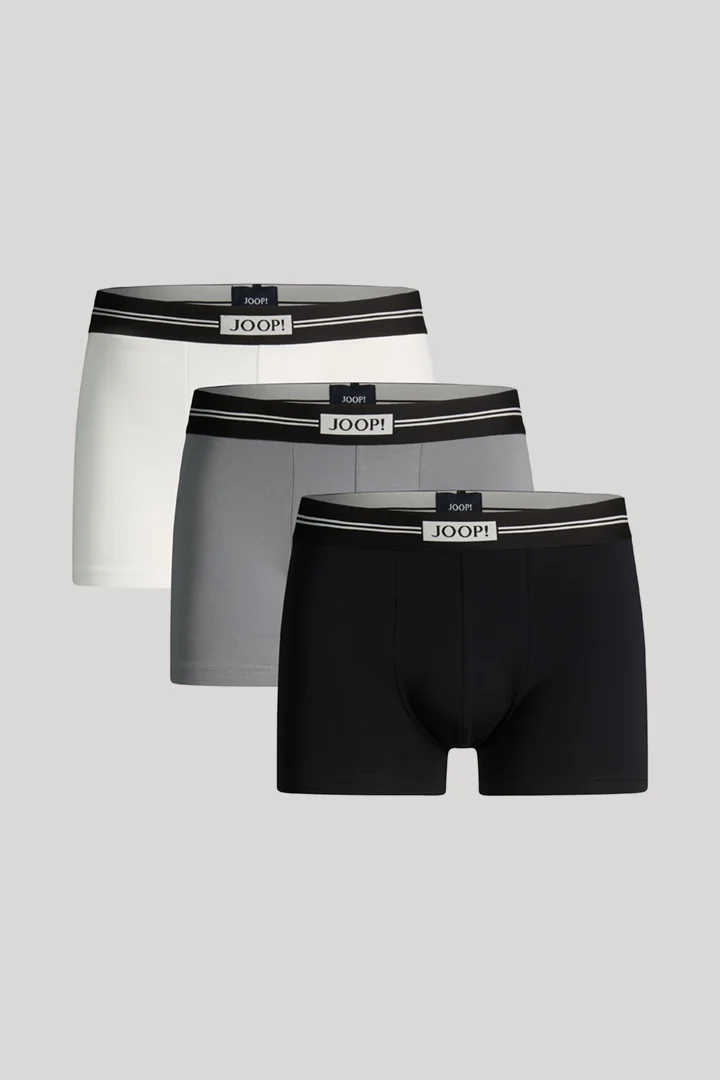 Führt zu Produktdetailseite „3er-Pack Boxershorts in Weiß/Grau/Schwarz"