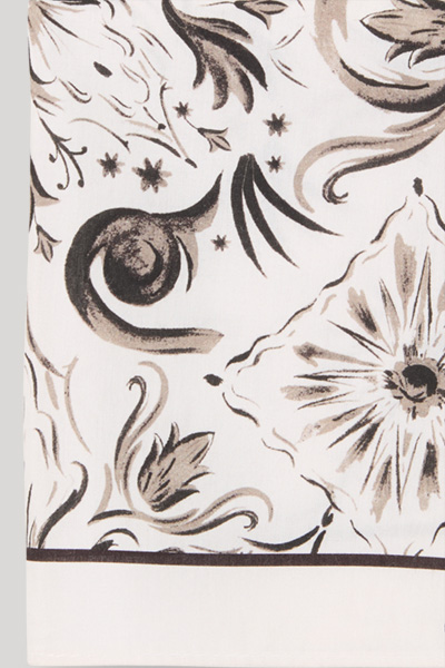 Beige patterned pocket square